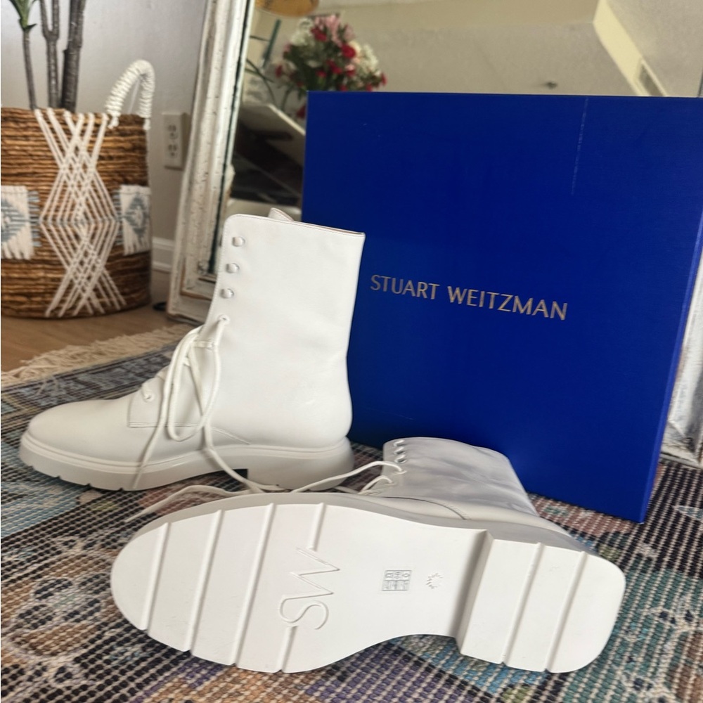 NEW Stuart Weitzman White Leather Women's Boots